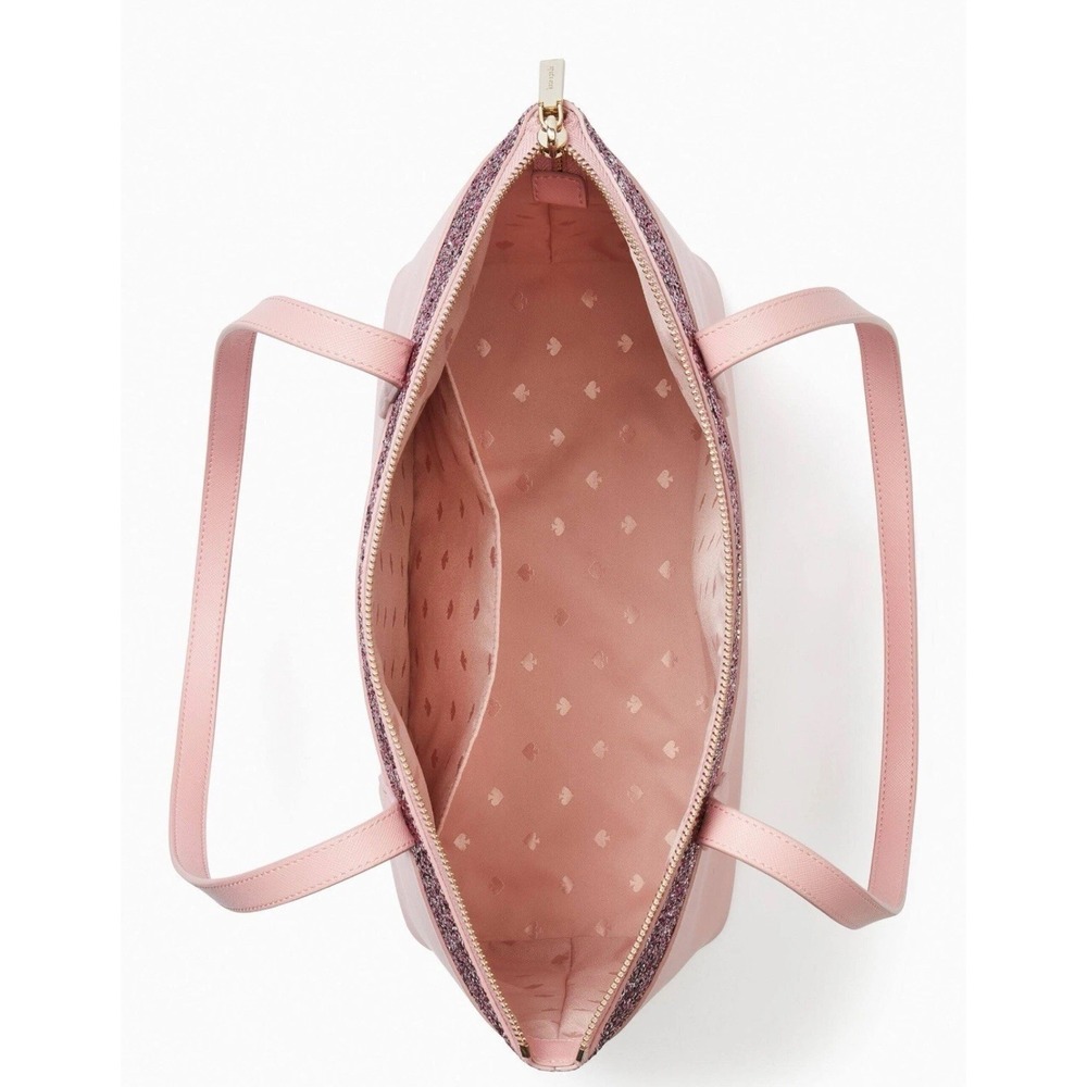 Kate‎ Spade New York Flash Glitter Pink Tote Saffiano K8706 - Picture 2 of 16